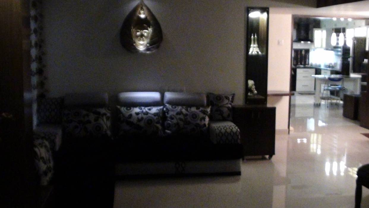 Miyapur Apartment, wynall interiors wynall interiors Modern living room