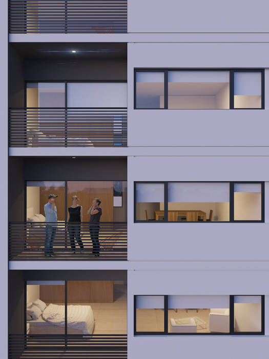 Edificio Chrestia, D+D Studio D+D Studio Balcones y terrazas de estilo moderno