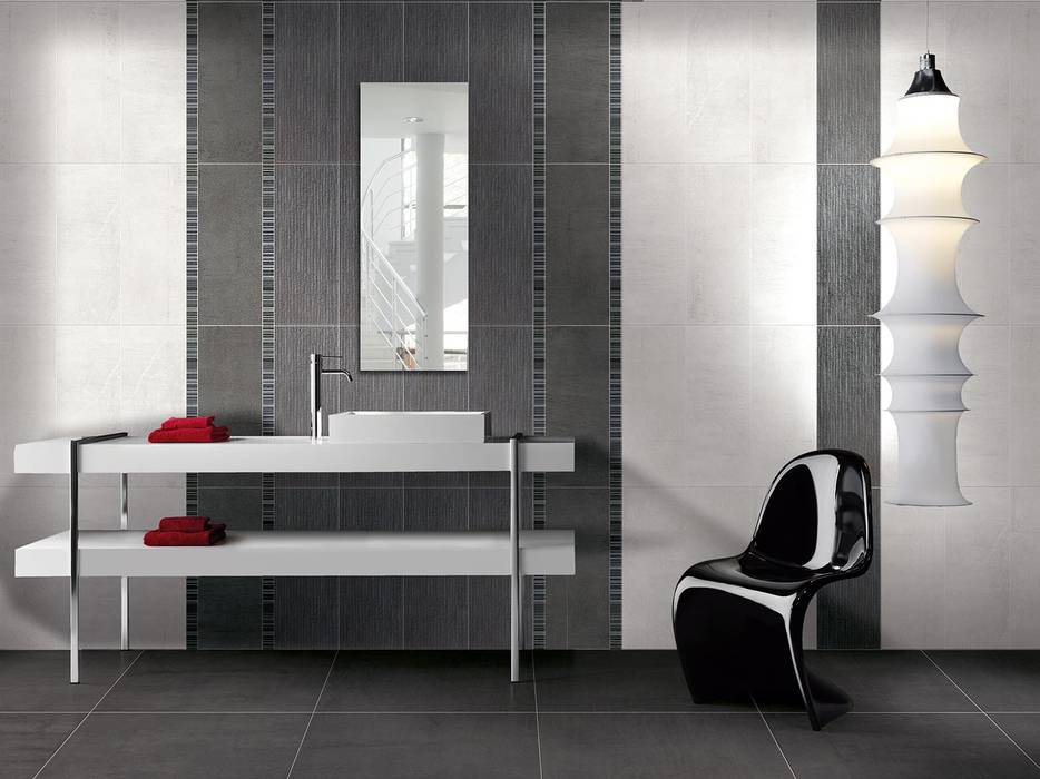 B-CONCRETE, CERAMICHE BRENNERO SPA CERAMICHE BRENNERO SPA Salle de bain moderne Céramique