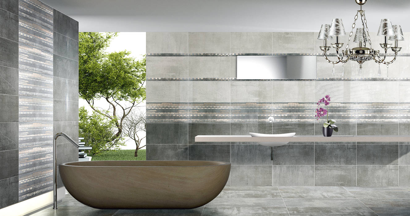 CONCRETE, CERAMICHE BRENNERO SPA CERAMICHE BRENNERO SPA Industrial style bathroom