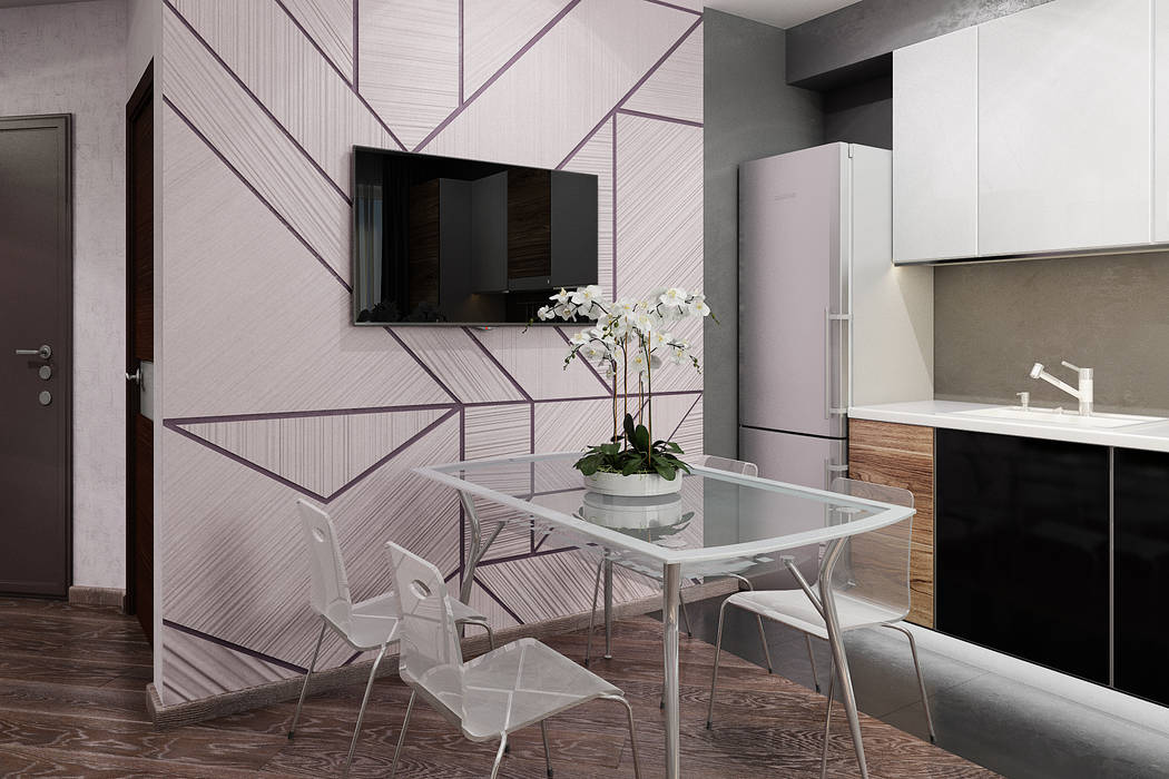 Визуализации проекта квартиры для Марины, Alyona Musina Alyona Musina Кухня в стиле минимализм