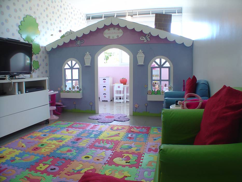 Projeto Casa Cor Alagoas - revestimento de parede, Complementto D Complementto D Quarto infantil moderno Propriedade,Mobiliário,Construção,Janela,Armários,Roxa,Sofá,Decoração,Design de interiores,Sala de estar