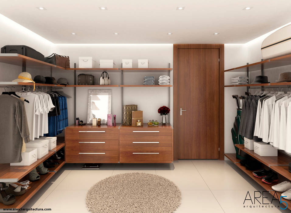 Morano Mare - Vestidor Raul Caballeria Arquitectos S.A.S Closets de estilo moderno Madera Acabado en madera