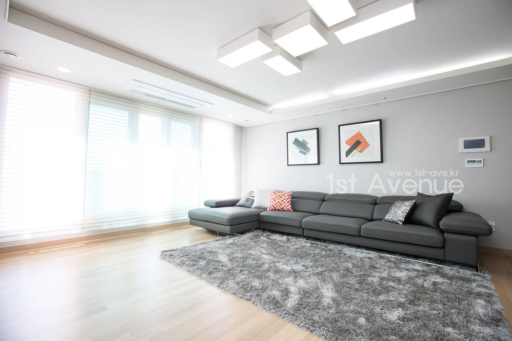 은은한 고급스러움을 표현한 녹번동 인테리어, 퍼스트애비뉴 퍼스트애비뉴 Modern living room