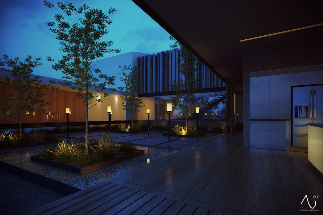 Casa Las Alondras, 21arquitectos 21arquitectos Minimalist style garden