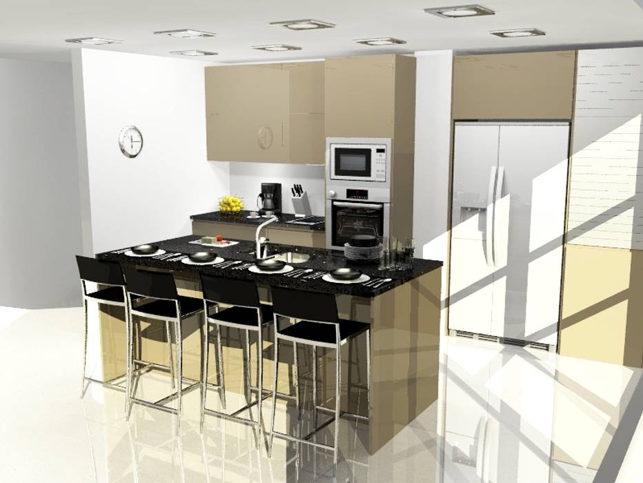 COCINA COMBINADA, ARCE FLORIDA LLC ARCE FLORIDA LLC Cocinas modernas Madera Acabado en madera