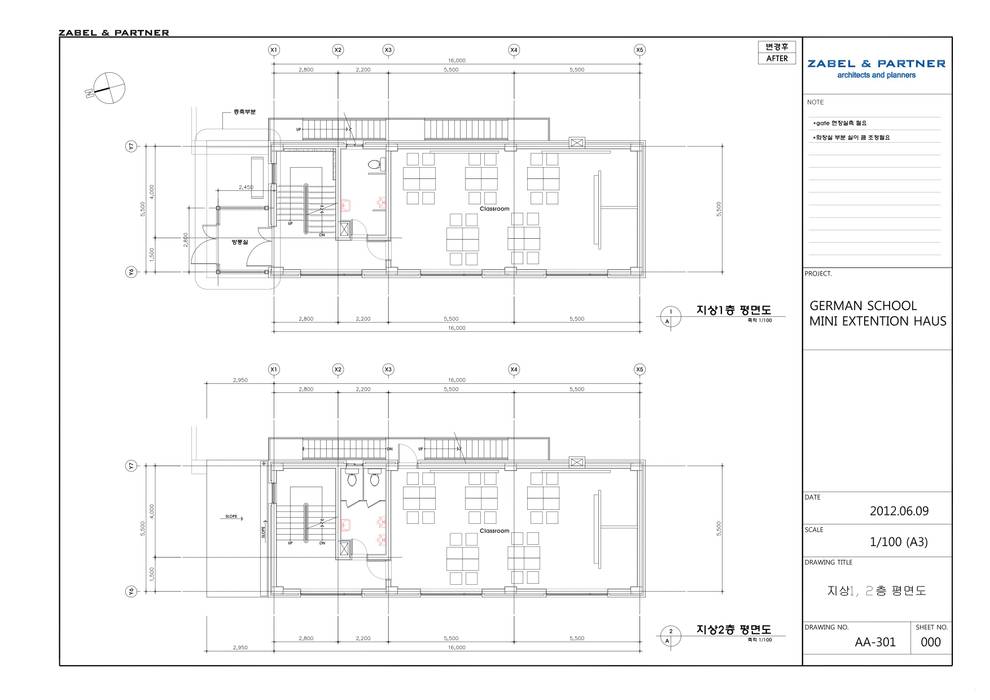 German School Seoul (DSSI), ZABEL&PARTNER: ZABEL&PARTNER의 현대 ,모던