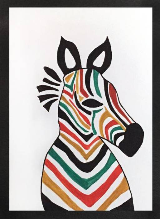 zebra PAINTBYMGB Daha fazla oda Resim & Tablolar