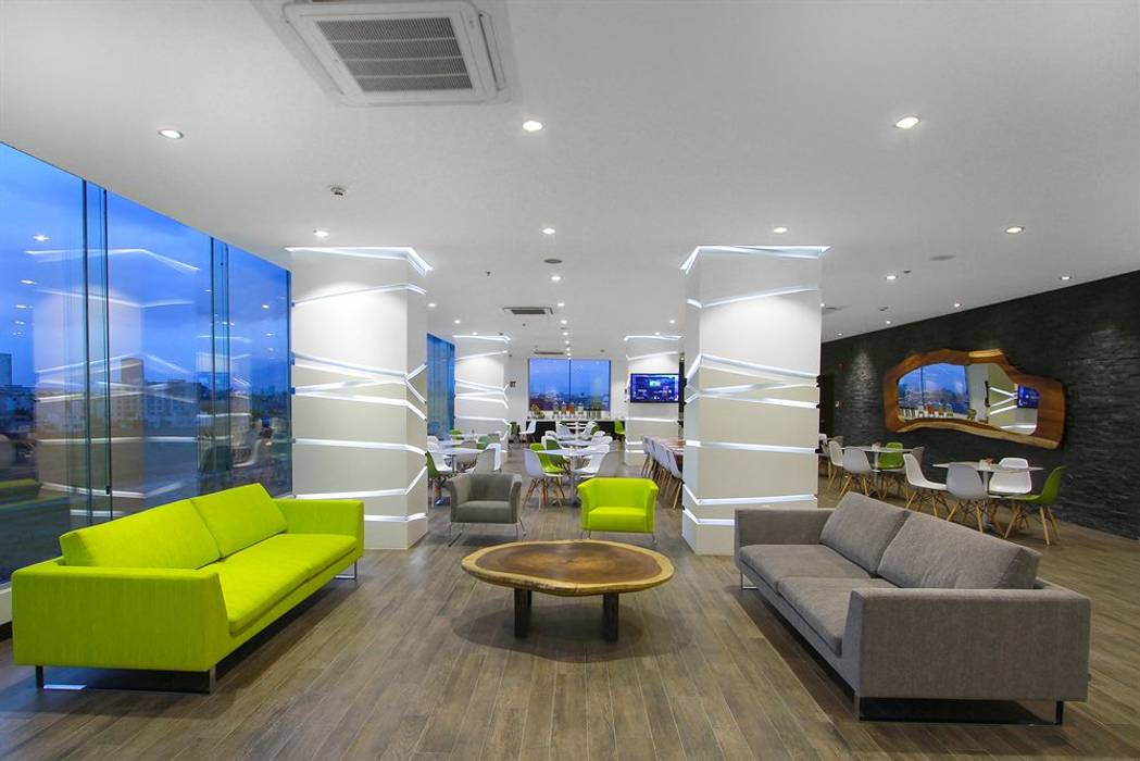 Holiday Inn Express & Suites Puebla Angelopolis, México 2014, Nua Colección Nua Colección Commercial spaces Textile Amber/Gold Office spaces & stores