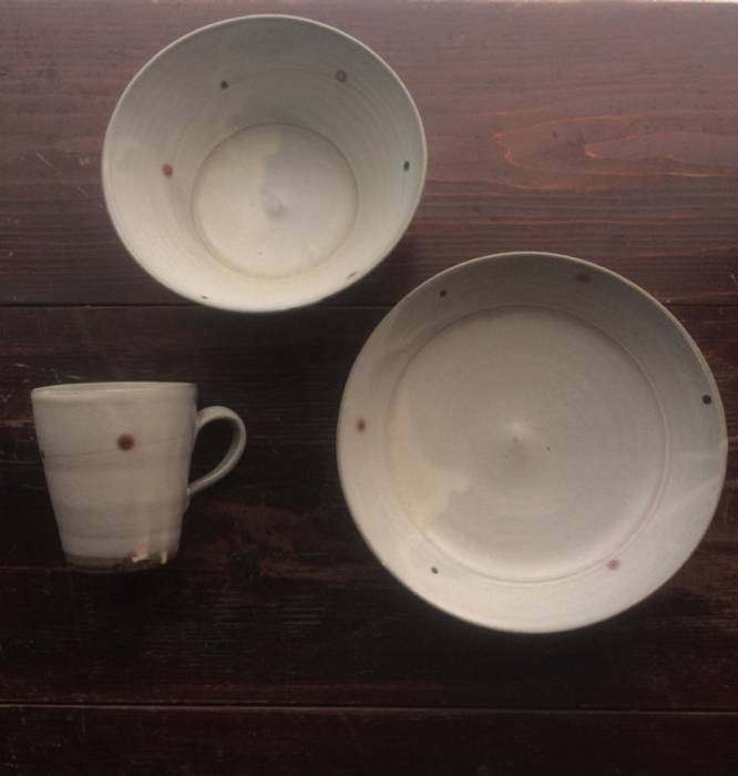 かねと窯点紋シリーズの器 keiichishimizu 丹波かねと窯 和風の キッチン 陶器 食器＆ガラス製品