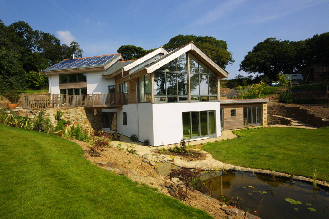 New build part earth sheltered split level house in truro ...