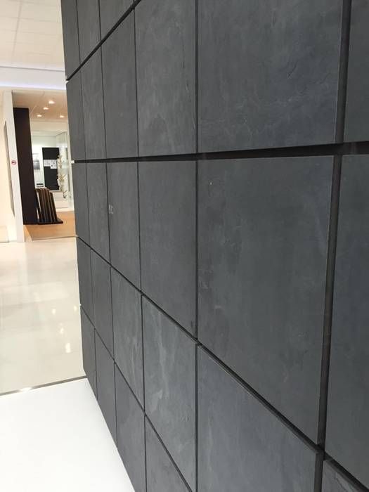 W pełni elastyczny, naturalny i lekki kamień na podkładzie z bawełny!, Slate Lite Slate Lite Modern living room Stone Storage