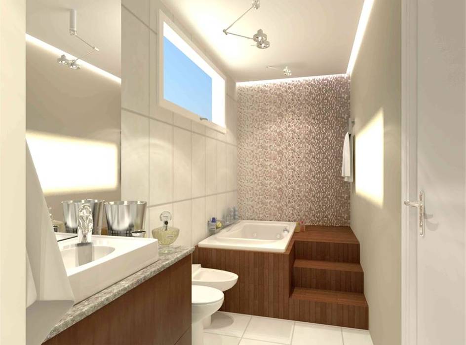 Banheiro , Guina Arquitetura Guina Arquitetura Modern bathroom ٹائلیں