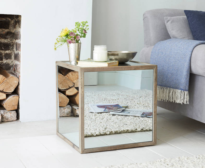 Boomtown side table Loaf Modern Living Room Glass Side tables & trays