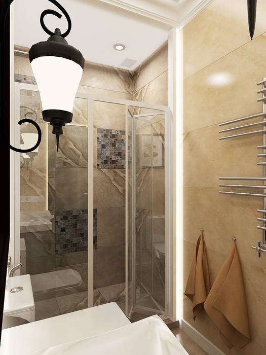 Ванная комната 1-го этажа Дизайн студия Александра Скирды ВЕРСАЛЬПРОЕКТ Ванная в классическом стиле