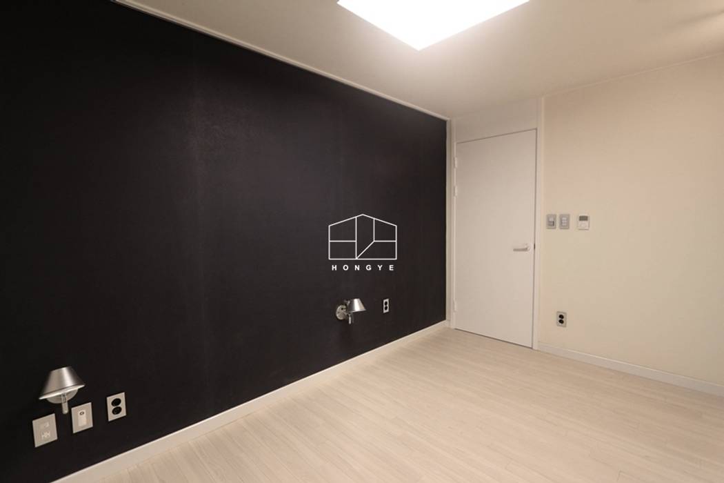 내추럴한 분위기의 34py 아파트 인테리어 , 홍예디자인 홍예디자인 Chambre scandinave