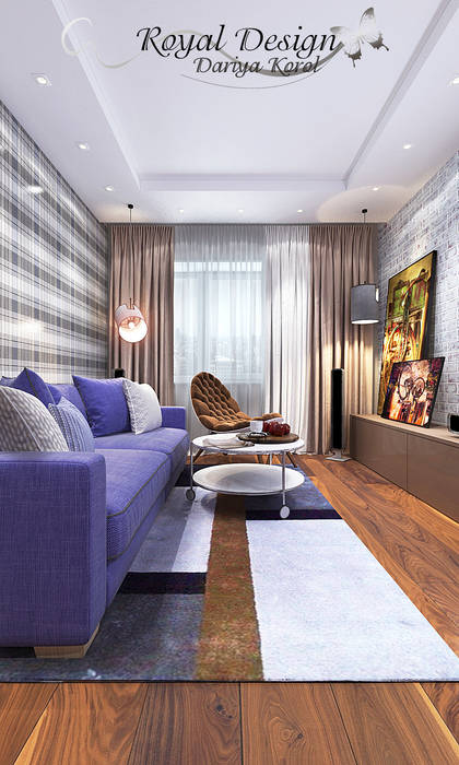 Проект однокомнотной квартиры Лофт и клетка, Your royal design Your royal design Salon industriel Briques