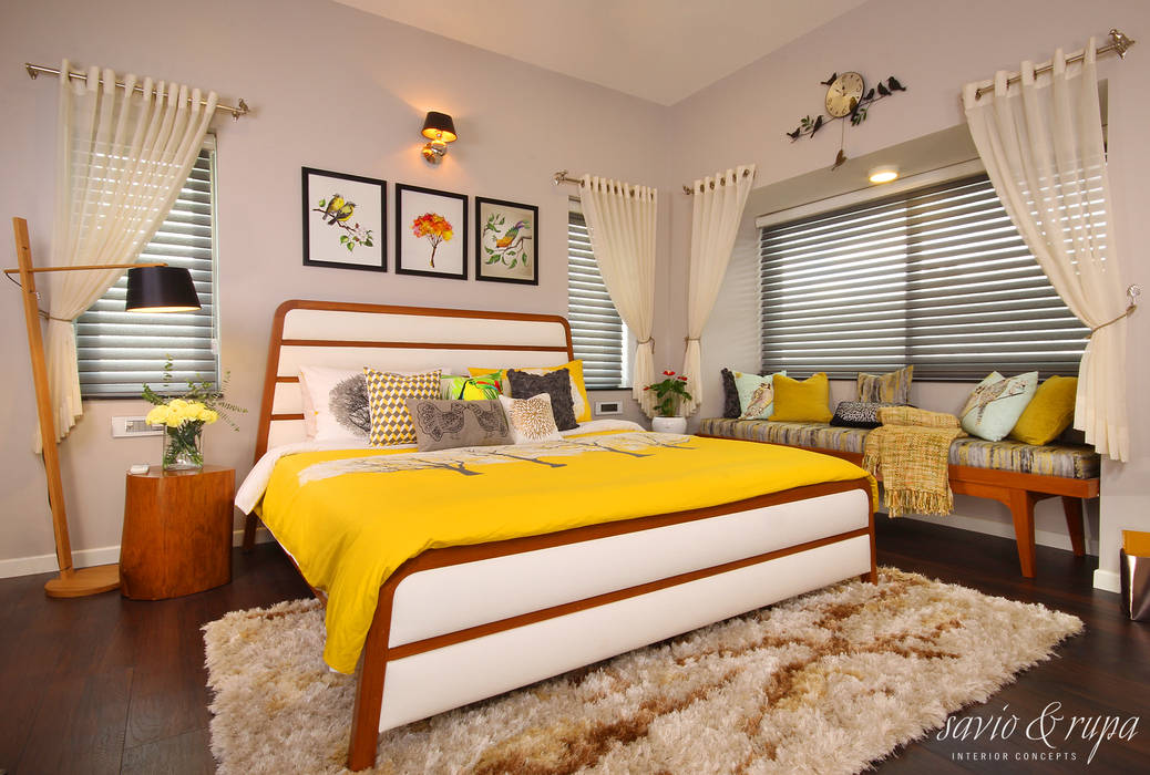 Mid Century Style Bedroom Savio and Rupa Interior Concepts Bedroom Beds & headboards