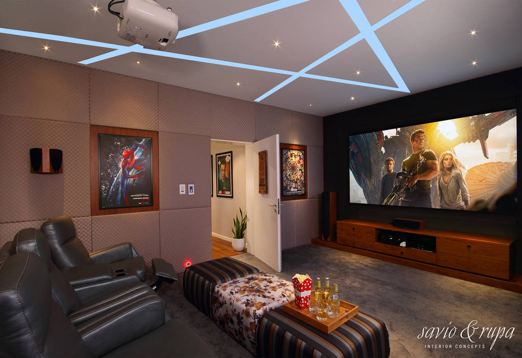 Hometheater Savio and Rupa Interior Concepts Scandinavian style media room Electronic accessories