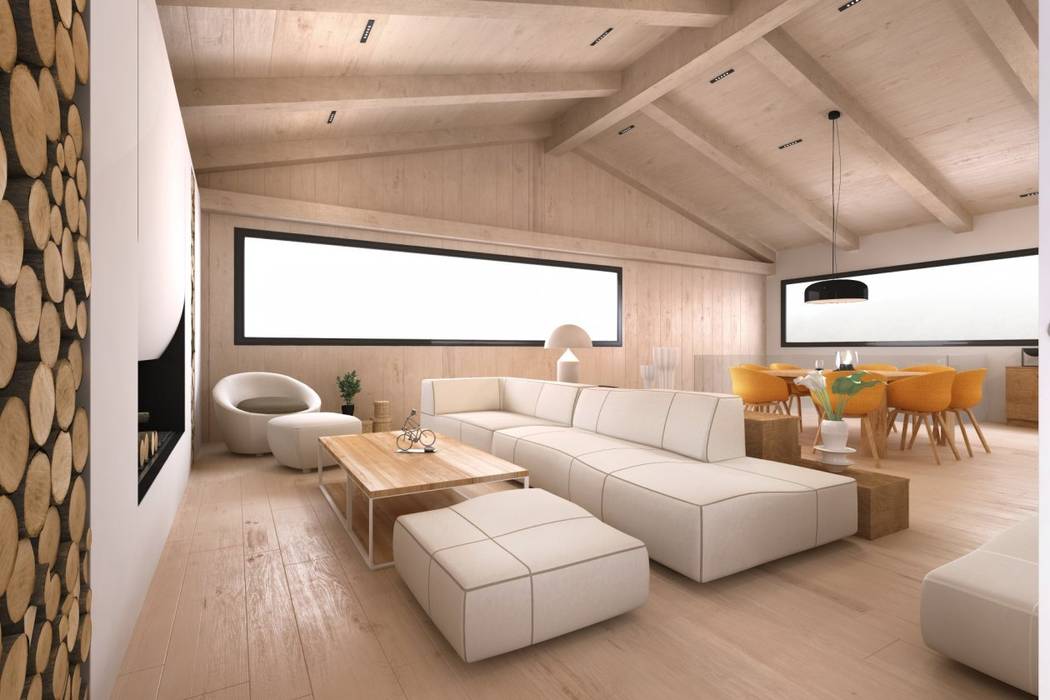 Bolzano Villa, chiara grassi chiara grassi Modern Living Room