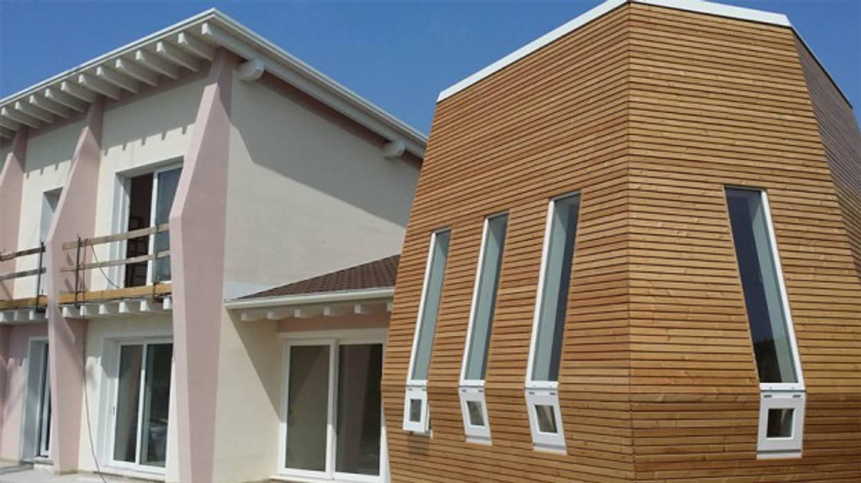 Casa in legno con struttura X Lam, provincia di Verona, WoodLab WoodLab Modern houses Wood Wood effect