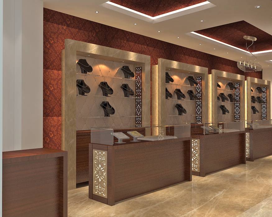 Jewellery store in Mumbai, A.S.Designs A.S.Designs Commercial spaces Offices & stores