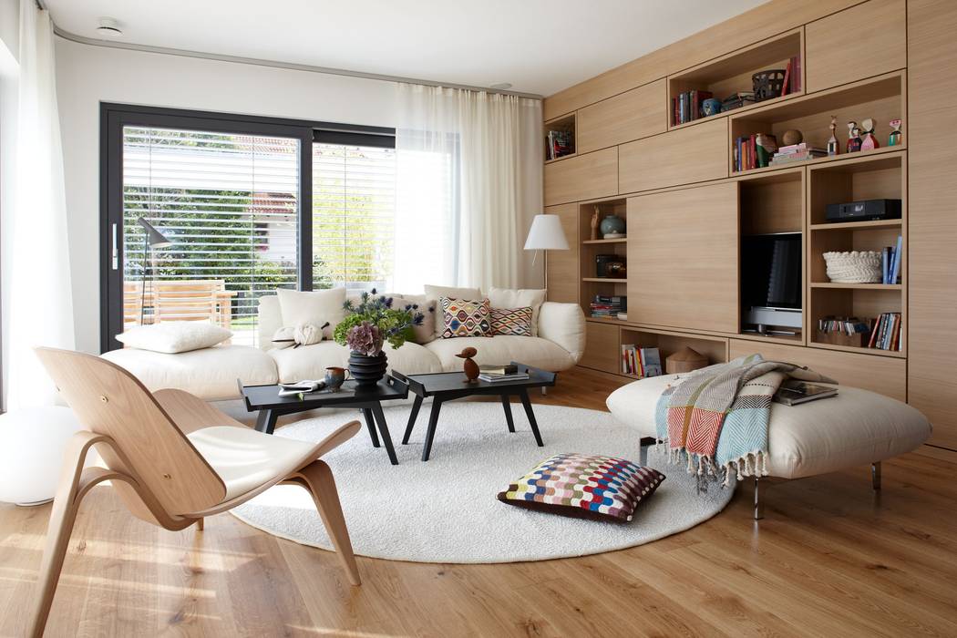 Schöner Wohnen Haus, Burkhard Heß Interiordesign Burkhard Heß Interiordesign Salones modernos Madera Acabado en madera