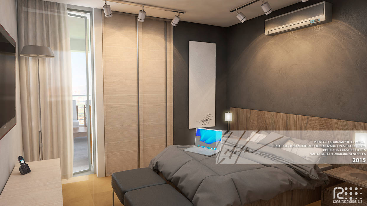 Proyecto unifamiliar Apartamento El Parral, Arq.AngelMedina+ Arq.AngelMedina+ Minimalist bedroom Wood Wood effect