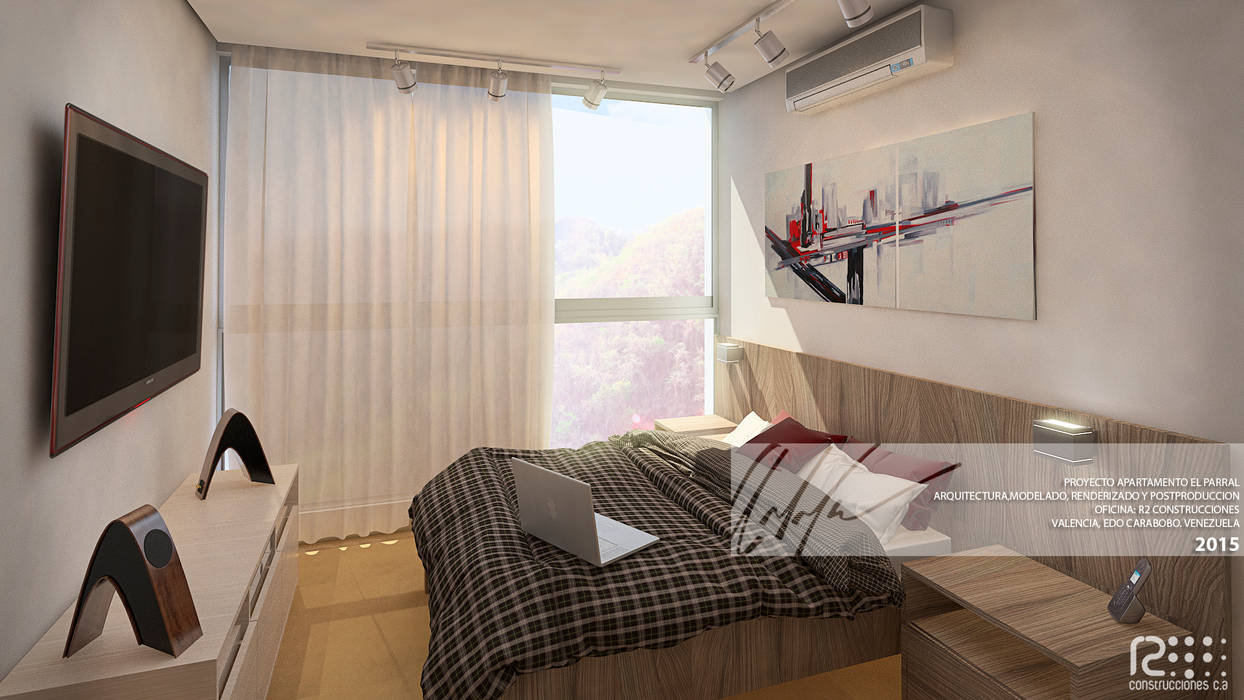 Proyecto unifamiliar Apartamento El Parral, Arq.AngelMedina+ Arq.AngelMedina+ Chambre d'enfant minimaliste Bois Effet bois