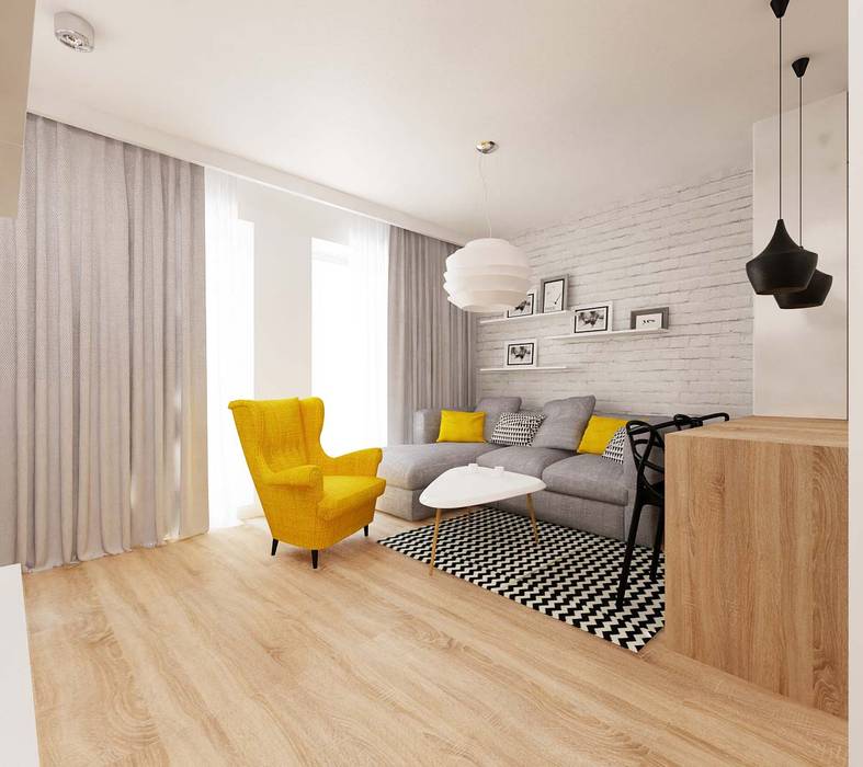 Salon Ale design Grzegorz Grzywacz Minimalistyczny salon