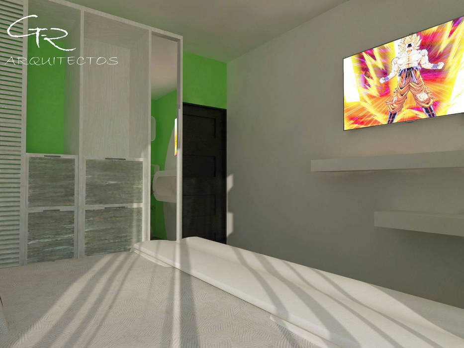 House Jc-1 GT-R Arquitectos Dormitorios minimalistas