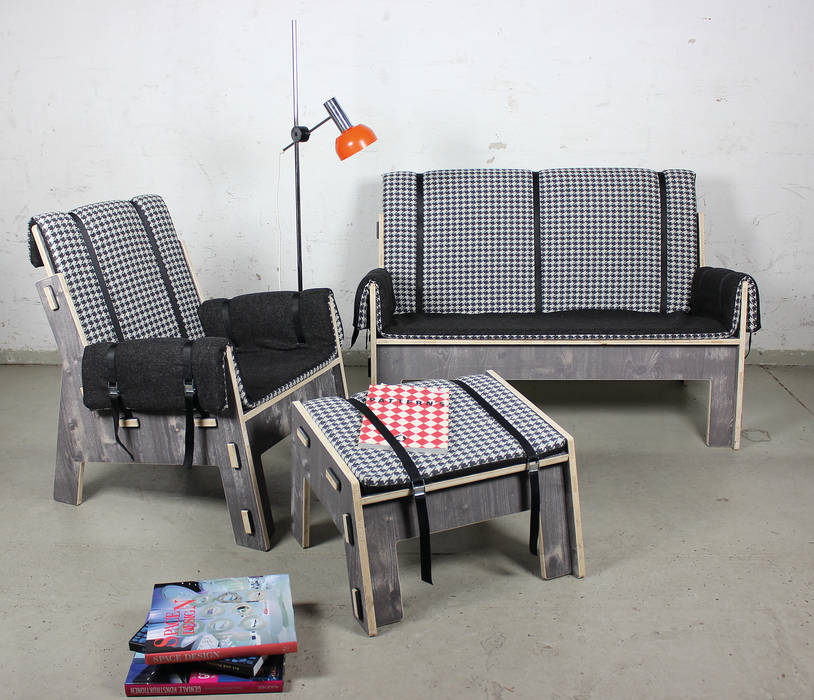 destinature - nachhaltig wohnen, Werkhaus Design + Produktion GmbH Werkhaus Design + Produktion GmbH Living room Wood Wood effect Sofas & armchairs
