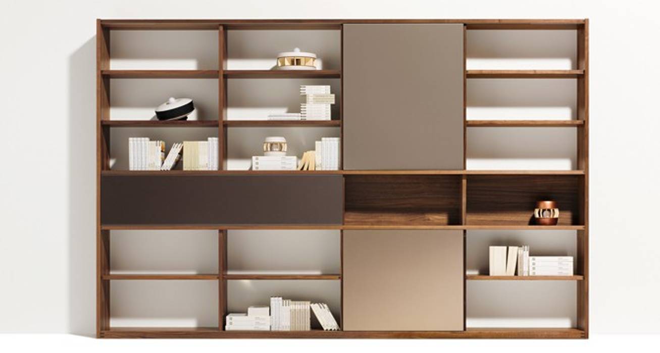 libreria, Bottega del Legno Bottega del Legno Media room Solid Wood Multicolored