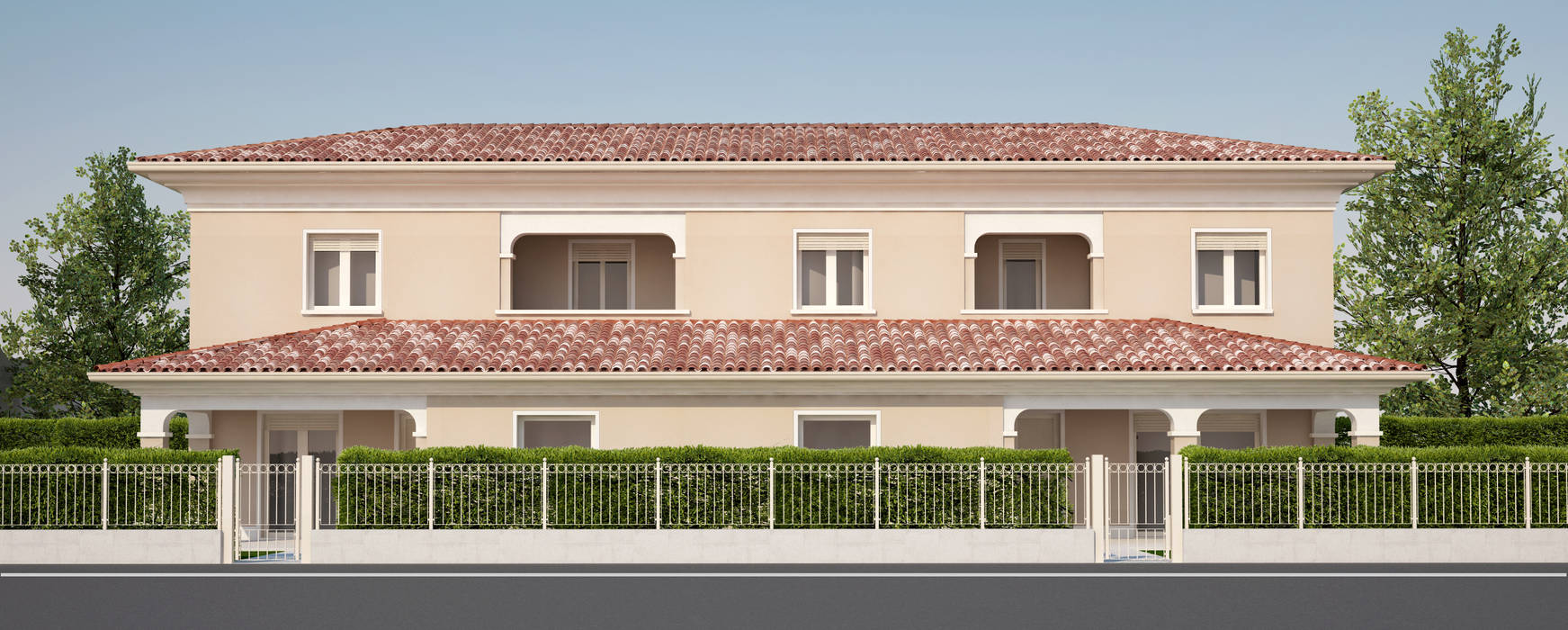 RENDERING 3D - ESTERNI, 2P COSTRUZIONI srl 2P COSTRUZIONI srl Classic style houses