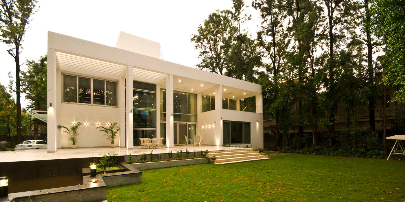 Private Residence at Sopan Baug, Pune, Chaney Architects Chaney Architects Case in stile minimalista