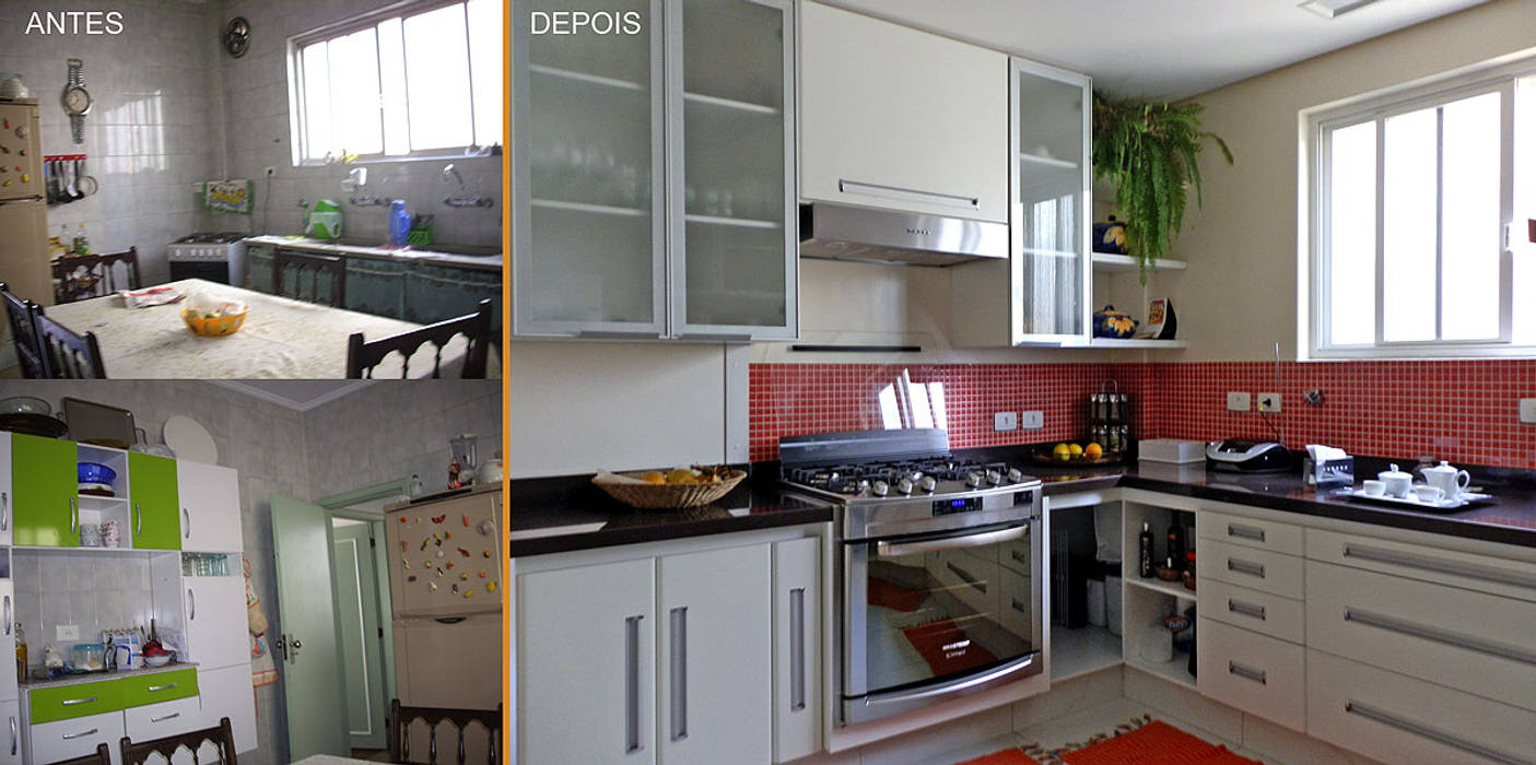 Reforma de Apartamento, MBDesign Arquitetura & Interiores MBDesign Arquitetura & Interiores モダンな キッチン