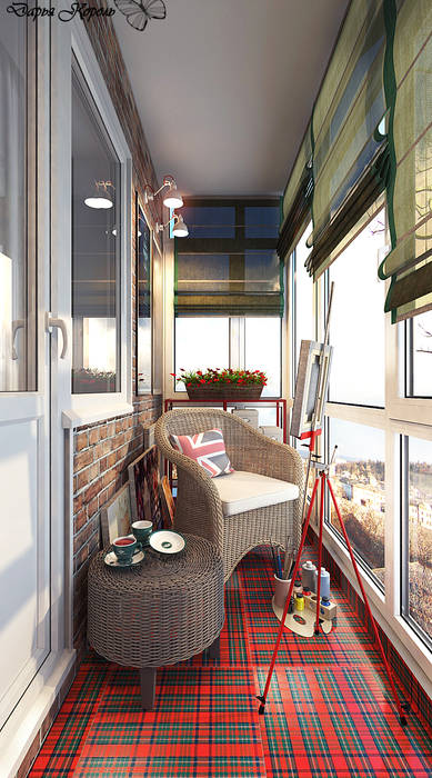 Балкон с англиским акцентом, Your royal design Your royal design Balcon, Veranda & Terrasse industriels