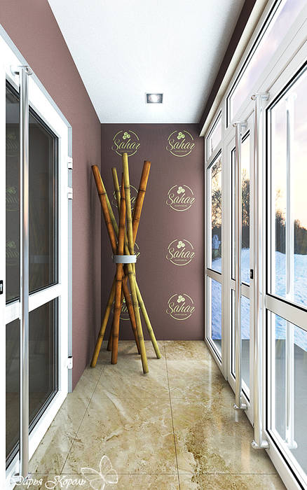 Салон красоты "Сахар", Your royal design Your royal design Tropical style corridor, hallway & stairs