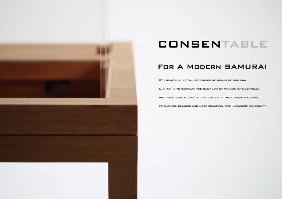 CONSENTABLE/VISION & CONCEPT, CONSENTABLE CONSENTABLE Modern study/office Wood Wood effect Desks