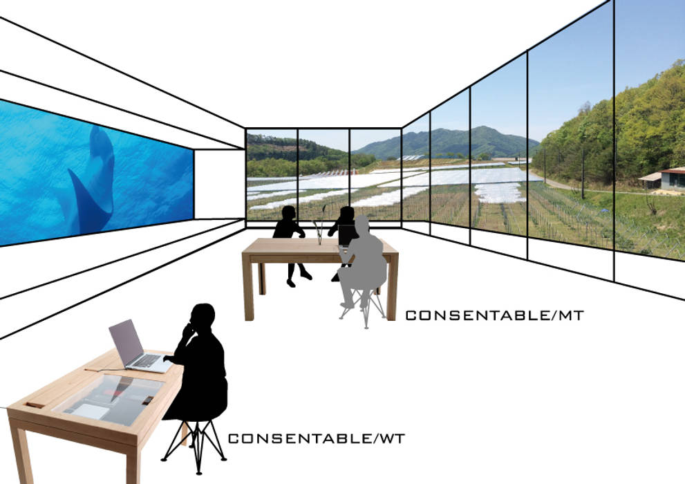 CONSENTABLE/VISION & CONCEPT, CONSENTABLE CONSENTABLE Modern study/office Wood Wood effect Desks