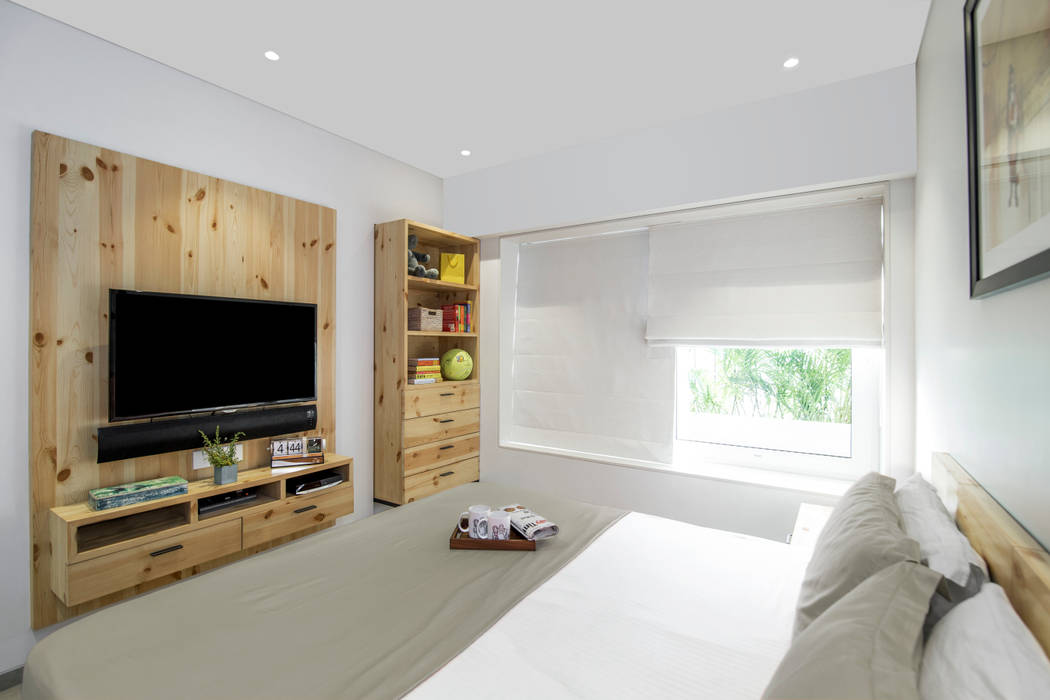 Residential - Lower Parel, Nitido Interior design Nitido Interior design Modern Bedroom Wood Wood effect Beds & headboards