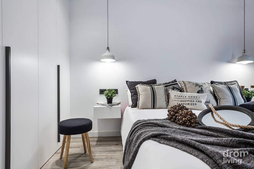 CASA EN LLÍVIA: MINIMALISMO Y CALIDEZ: Dormitorios de estilo  de Dröm Living, Minimalista  