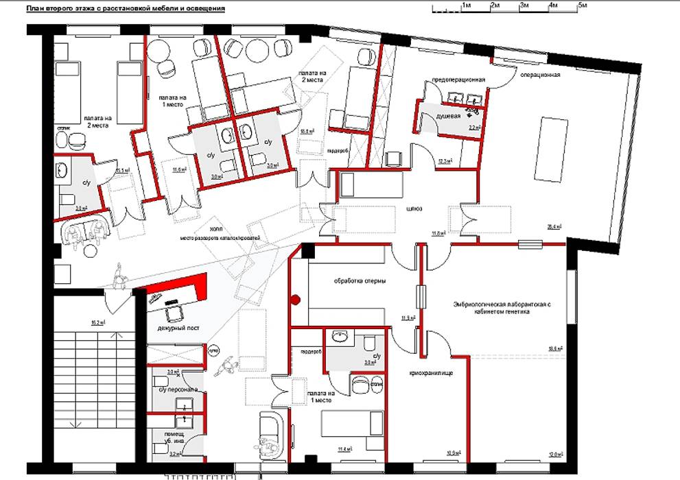 A medical clinic. Project of an office replanning., nadine buslaeva interior design nadine buslaeva interior design Gewerbeflächen Krankenhäuser