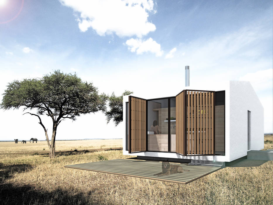 Conceito homify Casa Pré-fabricada,Modular,Casas Modulares,Sustentável,Ecológica,Evolutiva,Arquitectura,Casas