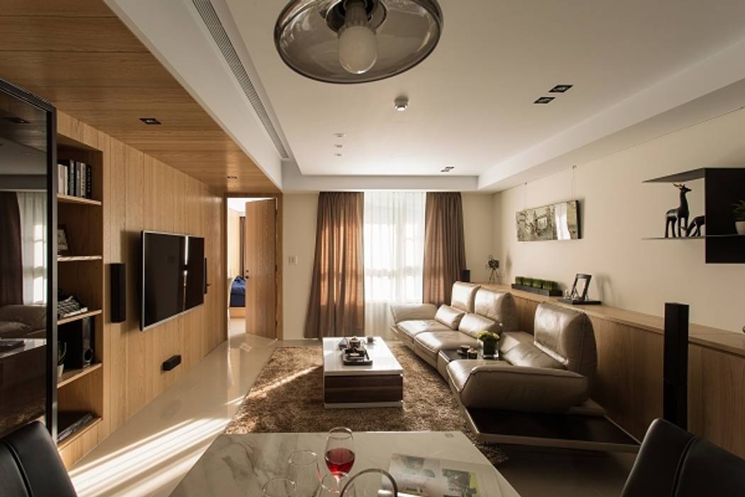 [HOME] Yunshi Interior Design, KD Panels KD Panels Modern Oturma Odası Ahşap Ahşap rengi
