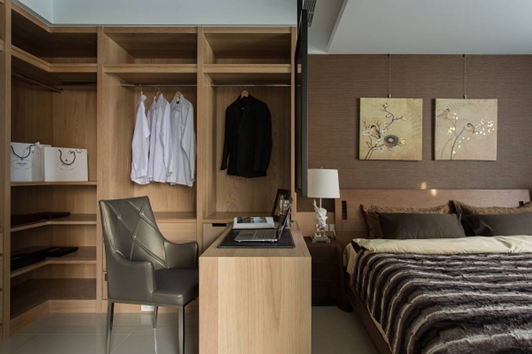 [HOME] Yunshi Interior Design, KD Panels KD Panels Спальня Дерево Дерев'яні