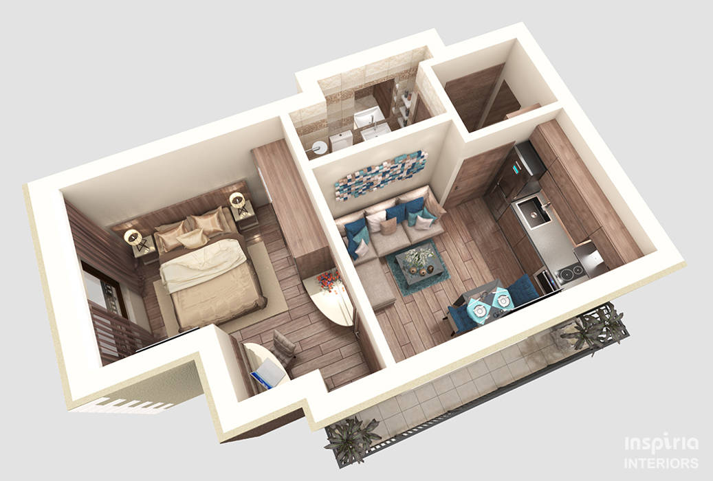 3d Floor Plans Inspiria Interiors floor plan,multiresidential,private,3D,rendering
