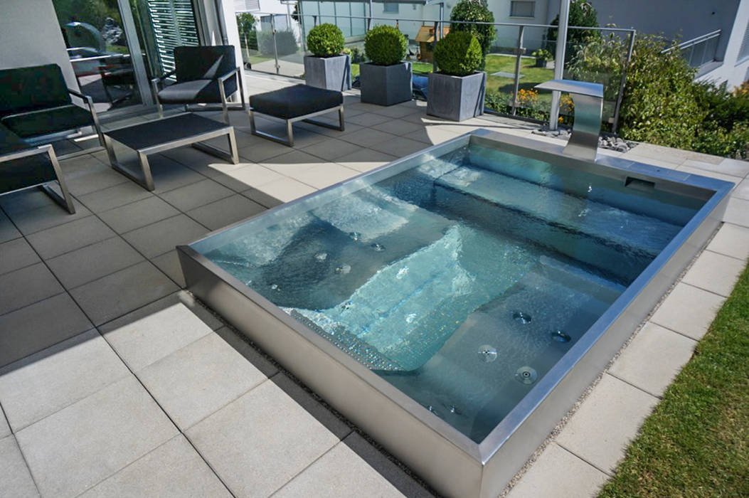 Machen Sie Ihr Zuhause zum privaten Wellness-Paradies mit einem POLYTHERM Edelstahl-Whirlpool, Polytherm GmbH. Polytherm GmbH. Modern Pool