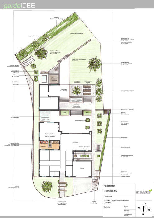 Eine puristische Gartengestaltung, GARDOMAT - Die Gartenideenmacher GARDOMAT - Die Gartenideenmacher