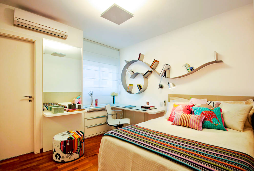 Apartamento Alto de Pinheiros, Alice Martins Flávio Butti Alice Martins Flávio Butti トロピカルスタイルの 寝室